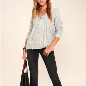 Slow Motion Lace Up Hoodie